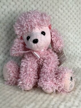 Russ Berrie Shining Stars Pink Poodle Plush w Tags Stuffed Animal